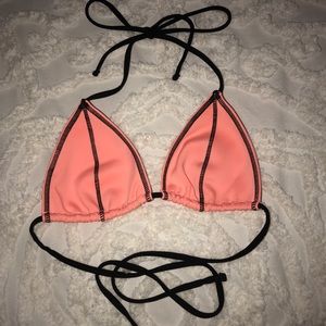 Pink/Black Bikini Top
